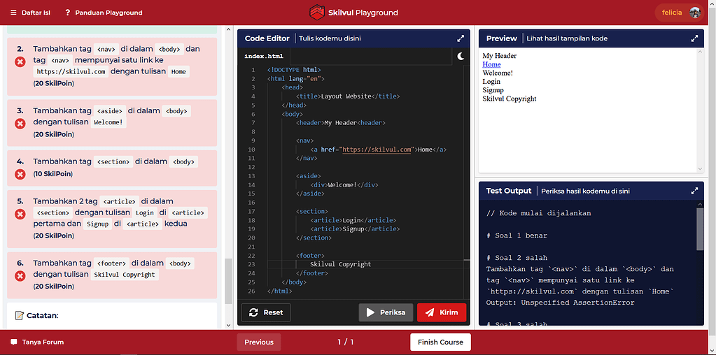 Forums topic html