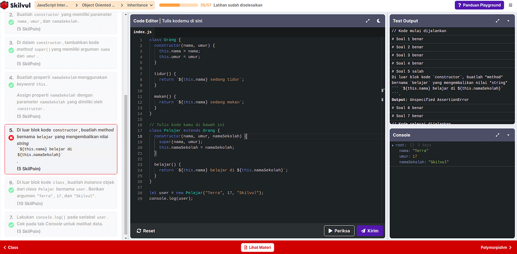 Class Inheritance Javascript Example