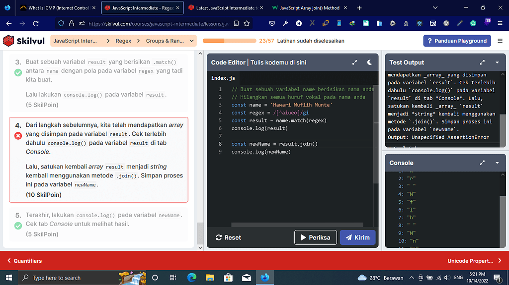Javascript intermediate groups ranges javascript intermediate